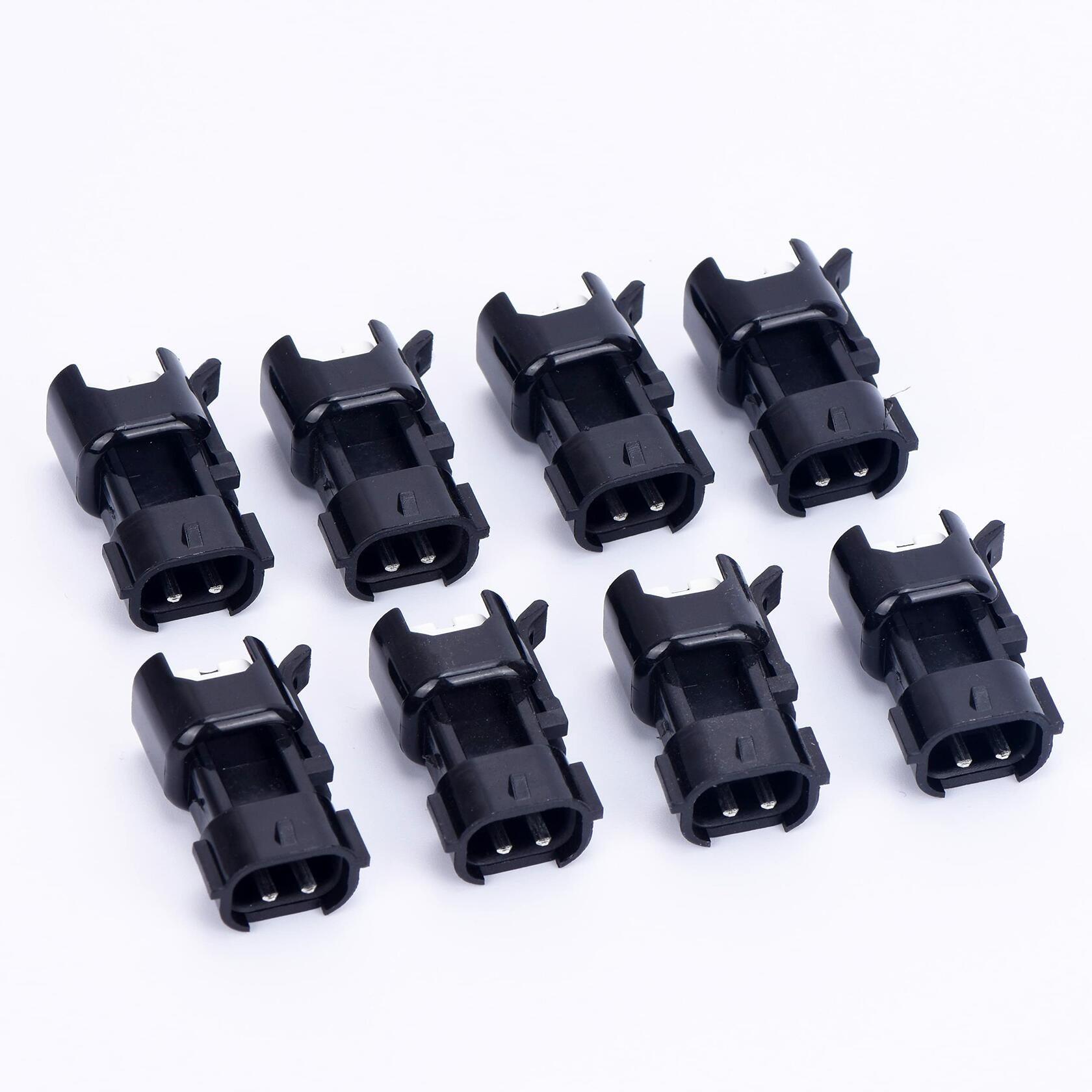 DECKBU 8pcs Fuel Injector Adapter Connector Kit EV1  USCAR EV6 EV14 LS1 LS2 LS3