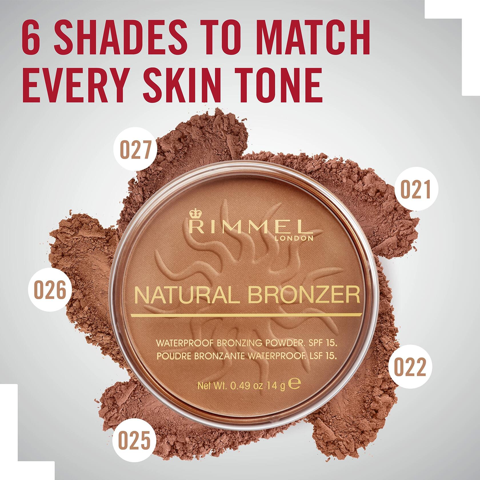 Rimmel London Natural Bronzer Matte Finish 027 Sun Dance 0.49oz