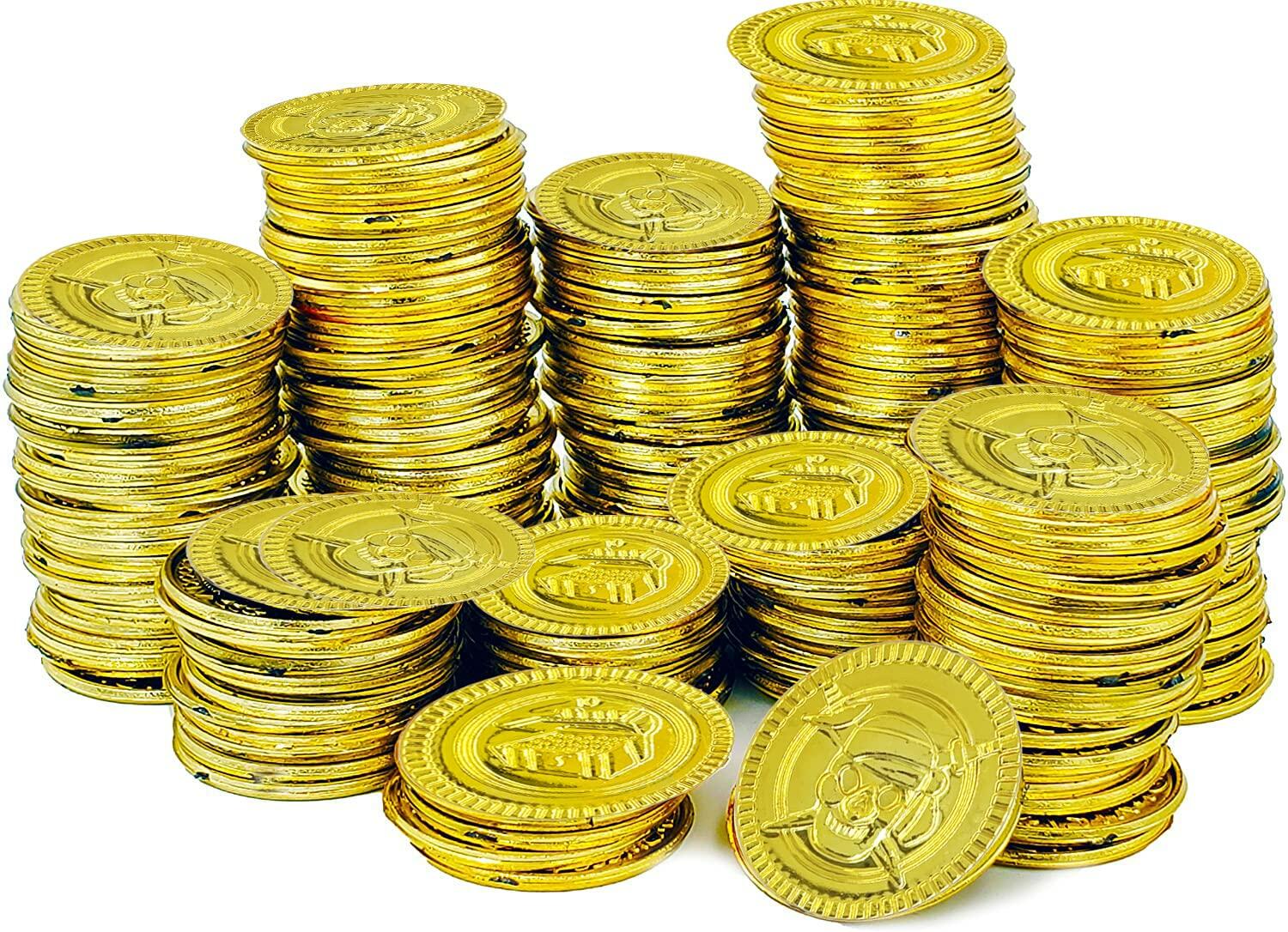 The Dreidel Company St. Patrick's Pirate Gold Coins Plastic Party Favors 500Pack