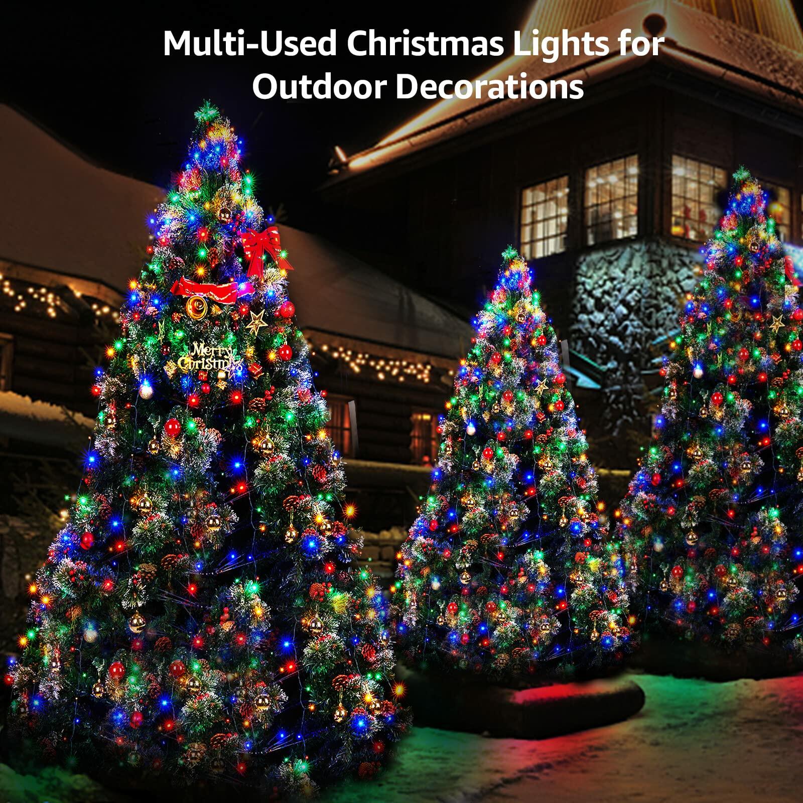 DEPMEM 396LED 10-Line Christmas Tree Lights 8 Modes Multicolor 6-10ft