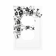 sptvan Black Flower Butterfly 1 Gang Duplex Wall Plate Outlet Cover 5x3 IN