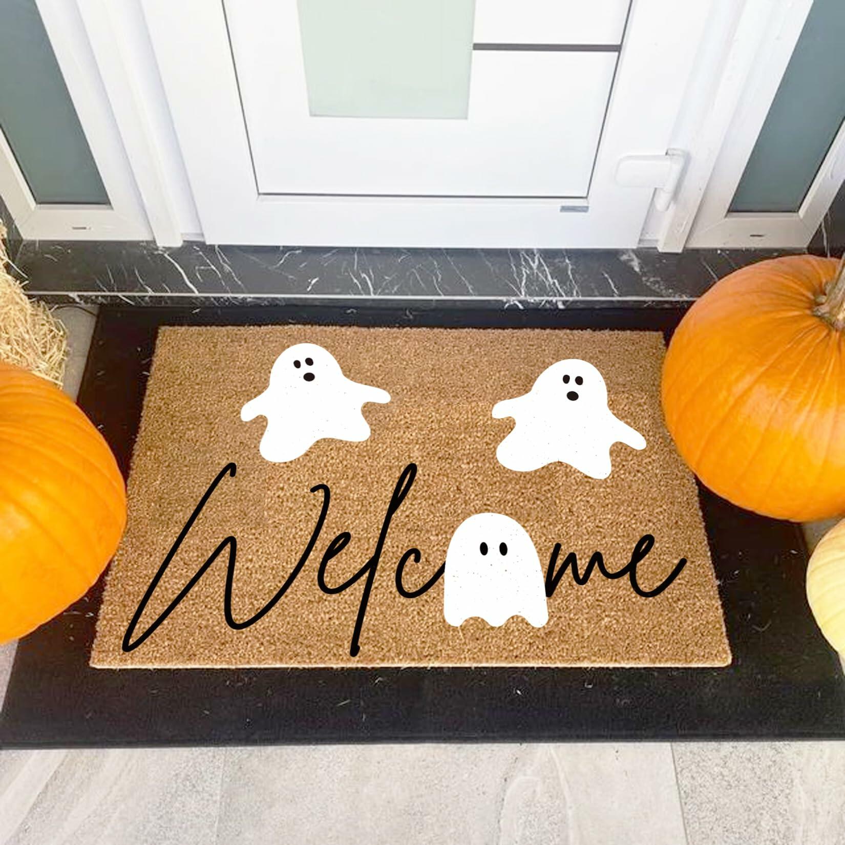 Yhliua Large Halloween Door Mat Stencil Ghost Template Reusable Craft Art