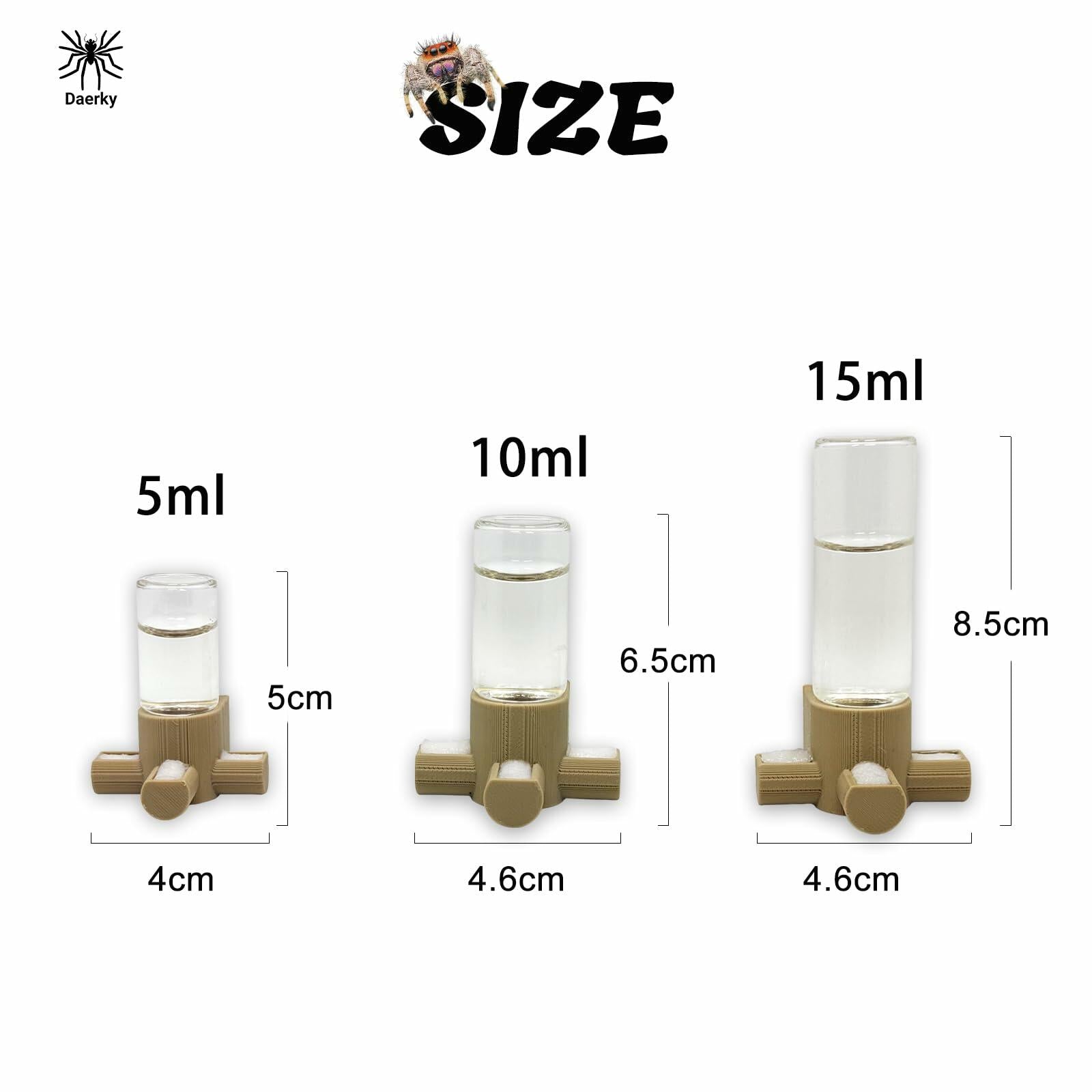 Daerky Jumping Spider Water Dispenser Magnetic Hanging Feeder Pink 15ML