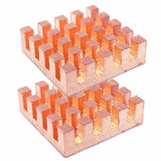 Haojiaho Pure Copper HeatSink 0.59x0.59x0.24in Adhesive Tape 2PCS Copper