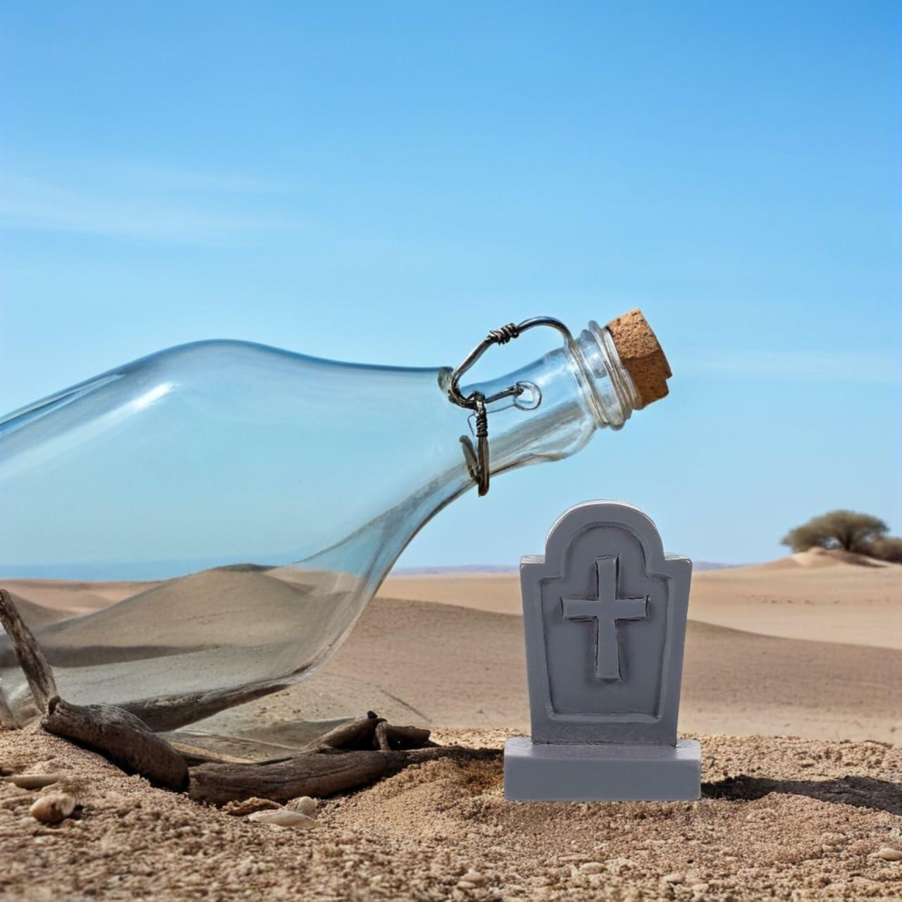 BESTOYARD Halloween Mini Tombstone Decorations 20Pcs Gray Resin 1.06x0.70x0.39in