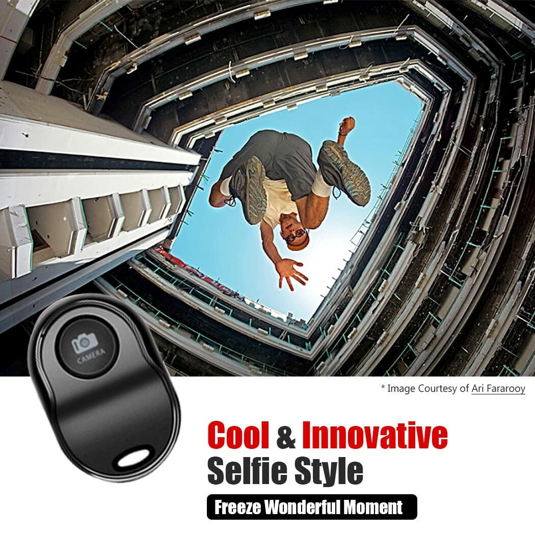 ASHUTB Bluetooth 5.0 Remote Shutter Wireless Selfie Button Blue