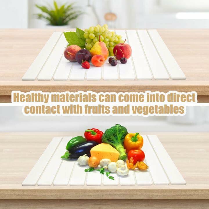 Leilifre Stone Dish Drying Mat 24x16 White Water-Absorbent Collapsible