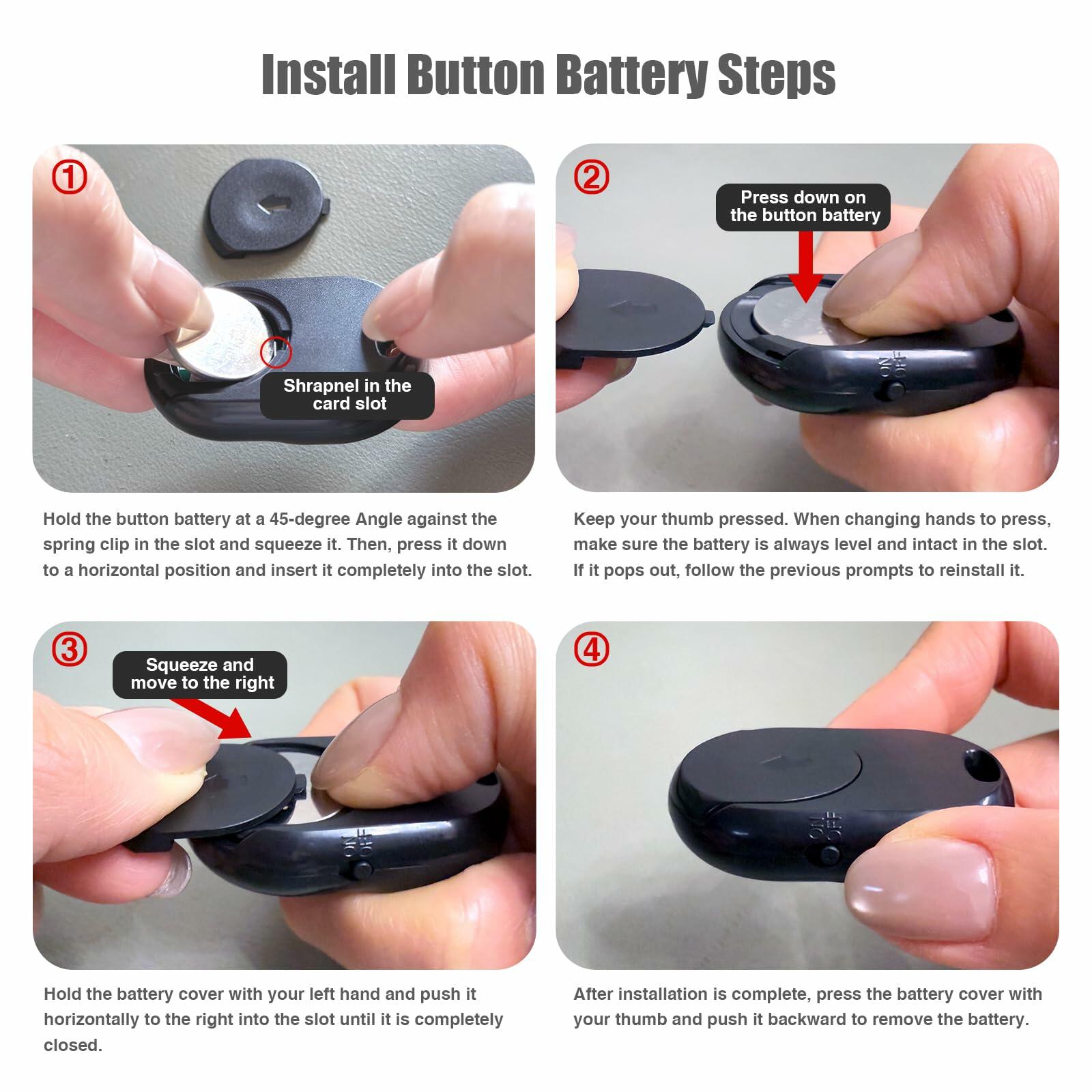 ASHUTB Bluetooth 5.0 Remote Shutter Wireless Selfie Button Blue