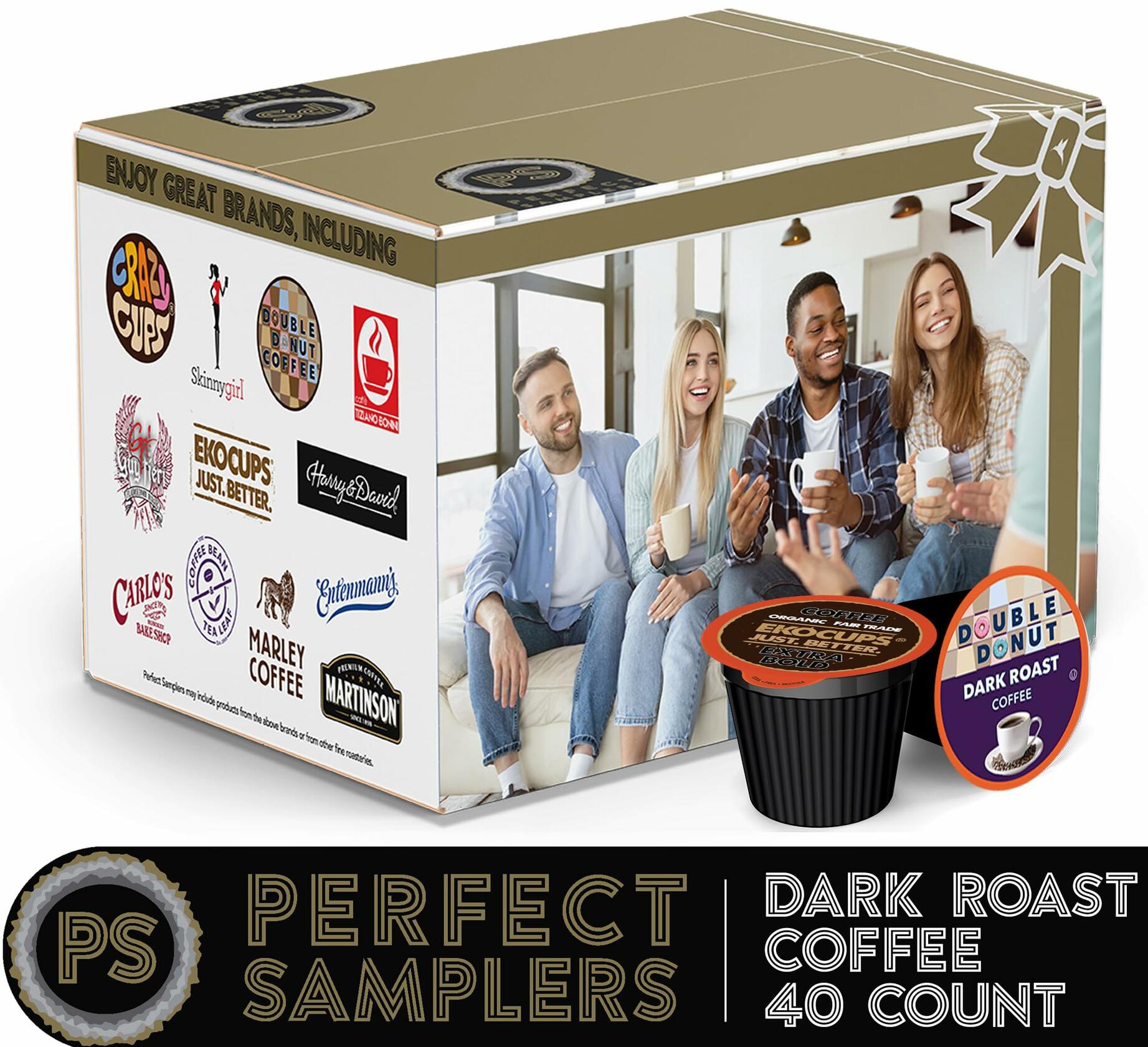 Perfect Samplers Dark Roast Coffee Pod Variety Pack 40 Count for Keurig