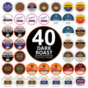 Perfect Samplers Dark Roast Coffee Pod Variety Pack 40 Count for Keurig
