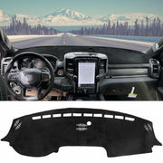 DWKJMYCP Flannel Dash Cover for Dodge Ram 1500 2500 3500 2019-2025 Black