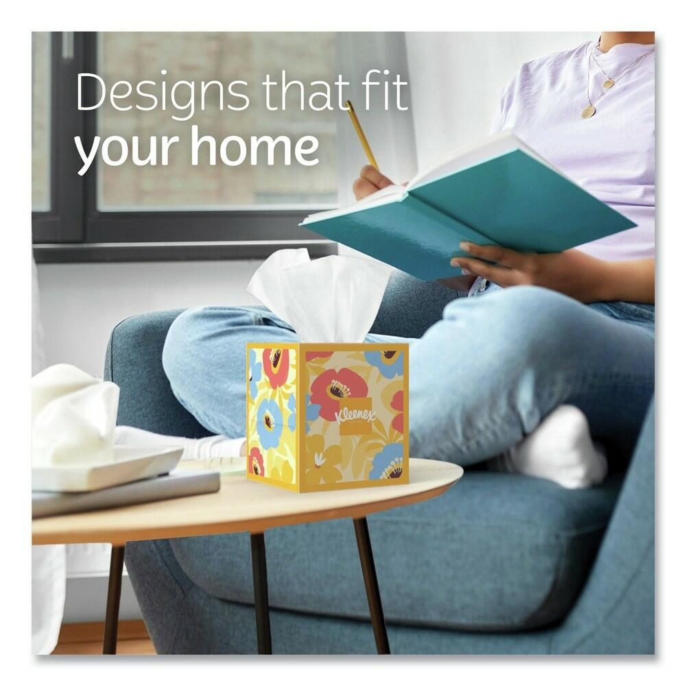 Kleenex 3-Ply Lotion Facial Tissue White 8 Count 54289