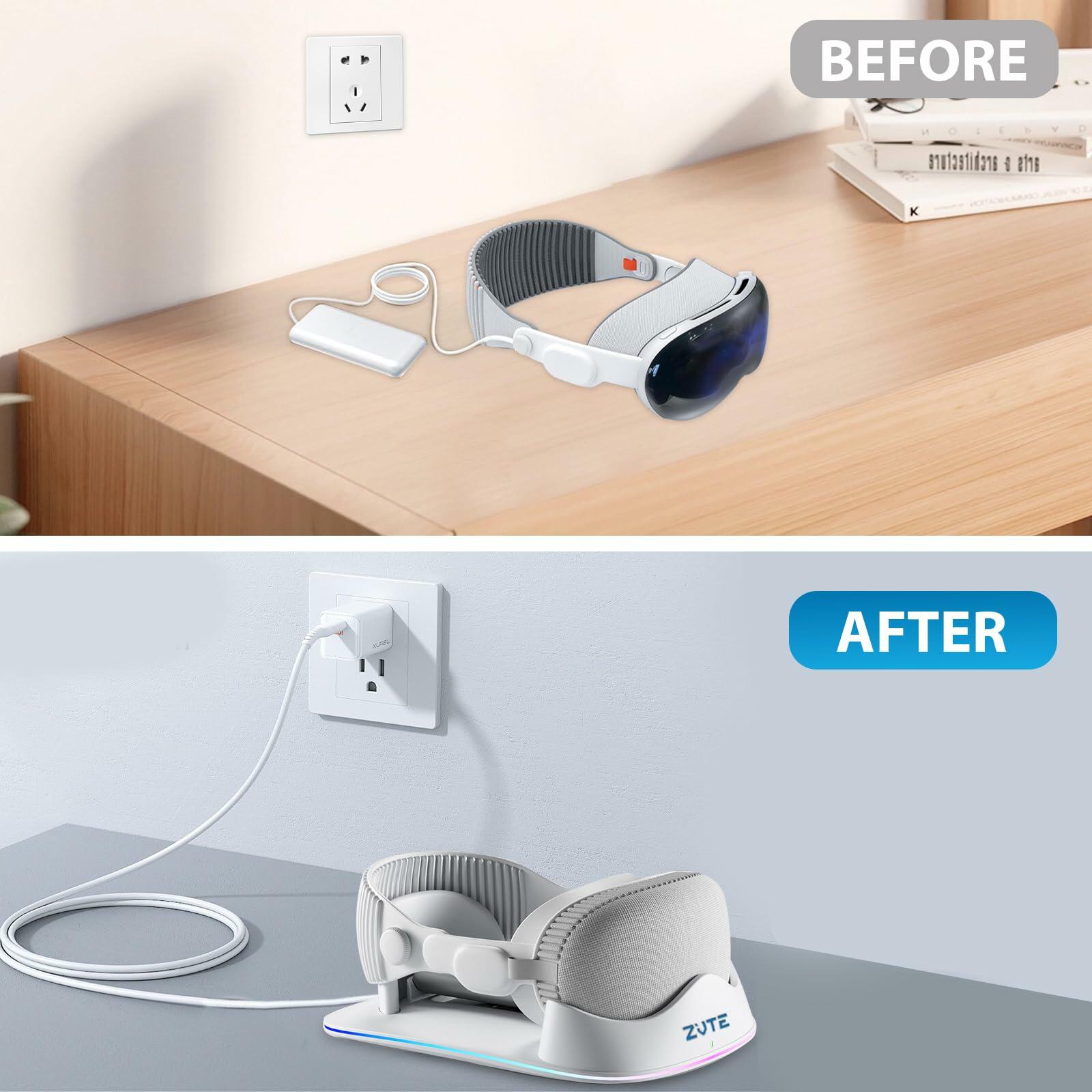 ZVTE Apple Vision Pro Magnetic Charging Dock Stand White Plastic/Metal