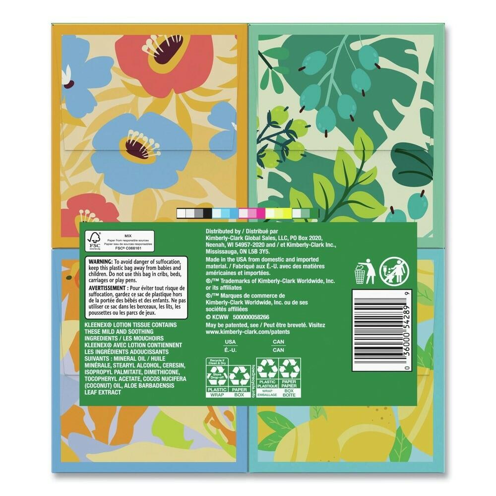 Kleenex 3-Ply Lotion Facial Tissue White 8 Count 54289