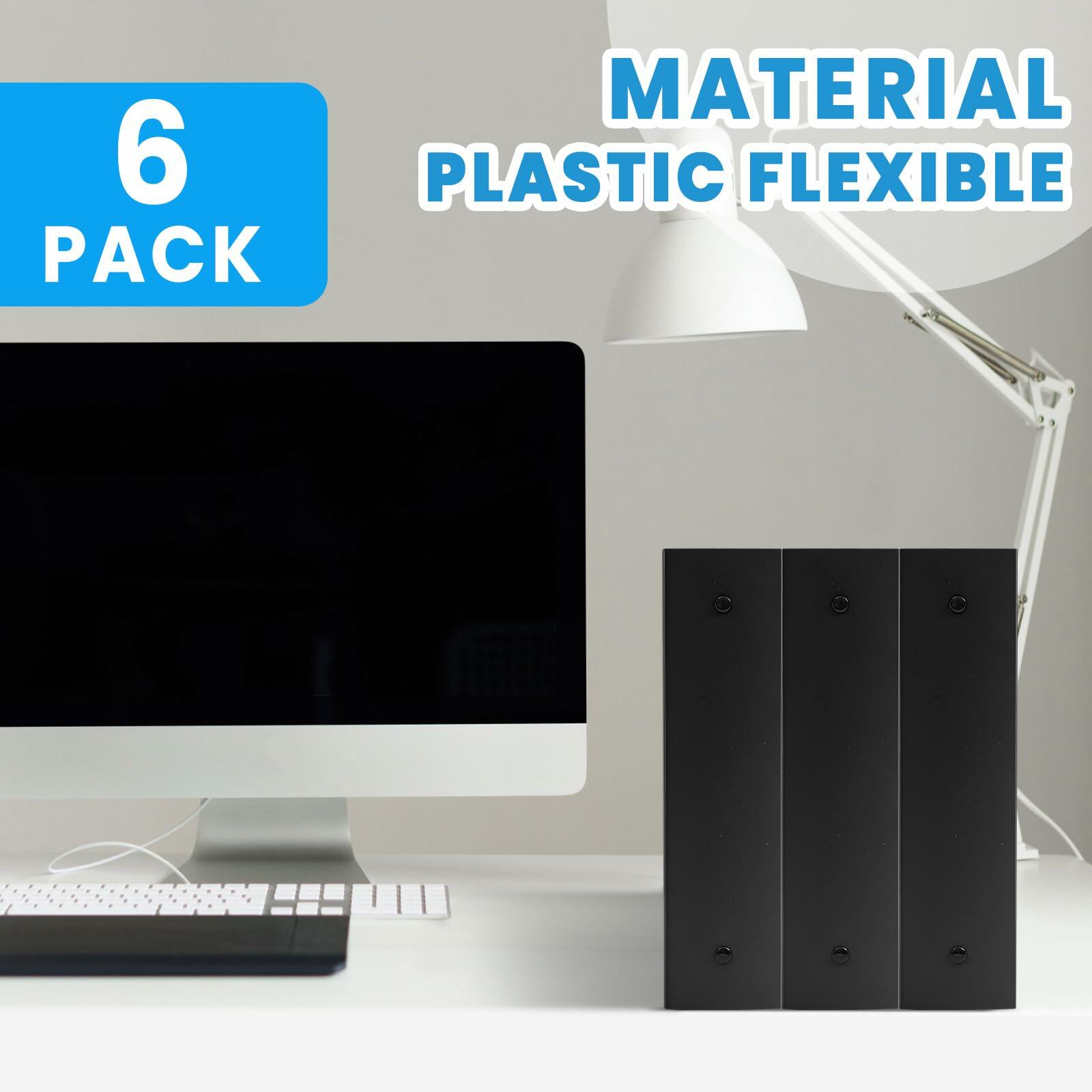 Henoyso 6 Pcs Mini 3 Ring Binders 2 Inch Black Fits 5.5x8.5 Paper