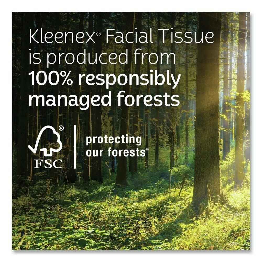 Kleenex 3-Ply Lotion Facial Tissue White 8 Count 54289