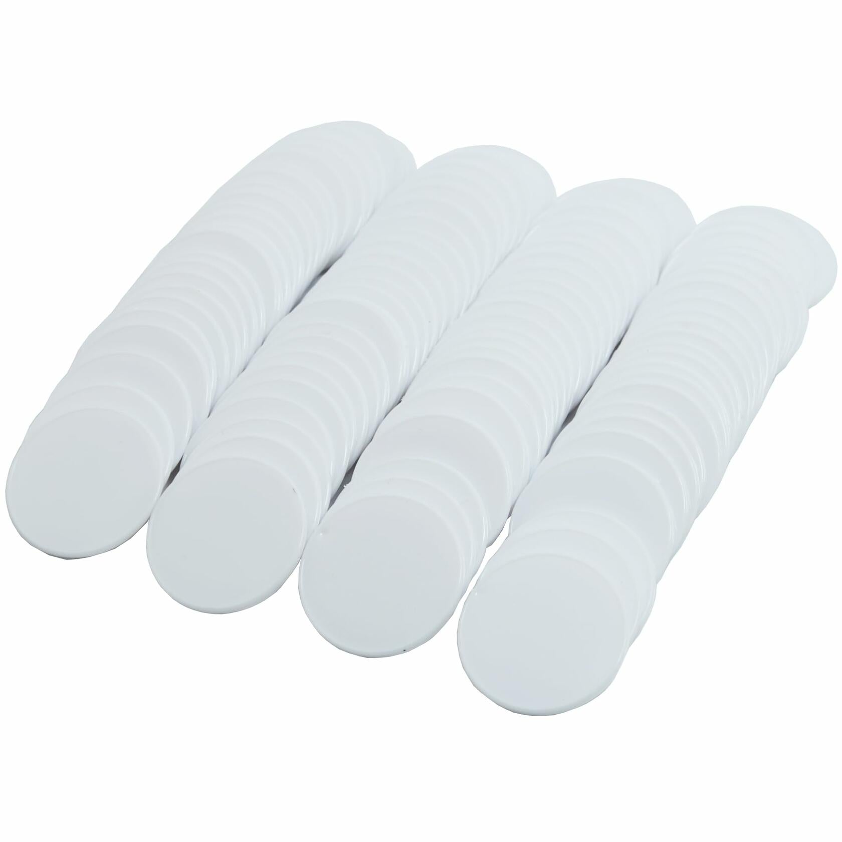 Smartdealspro 100pcs 32mm Opaque Plastic Learning Counters White