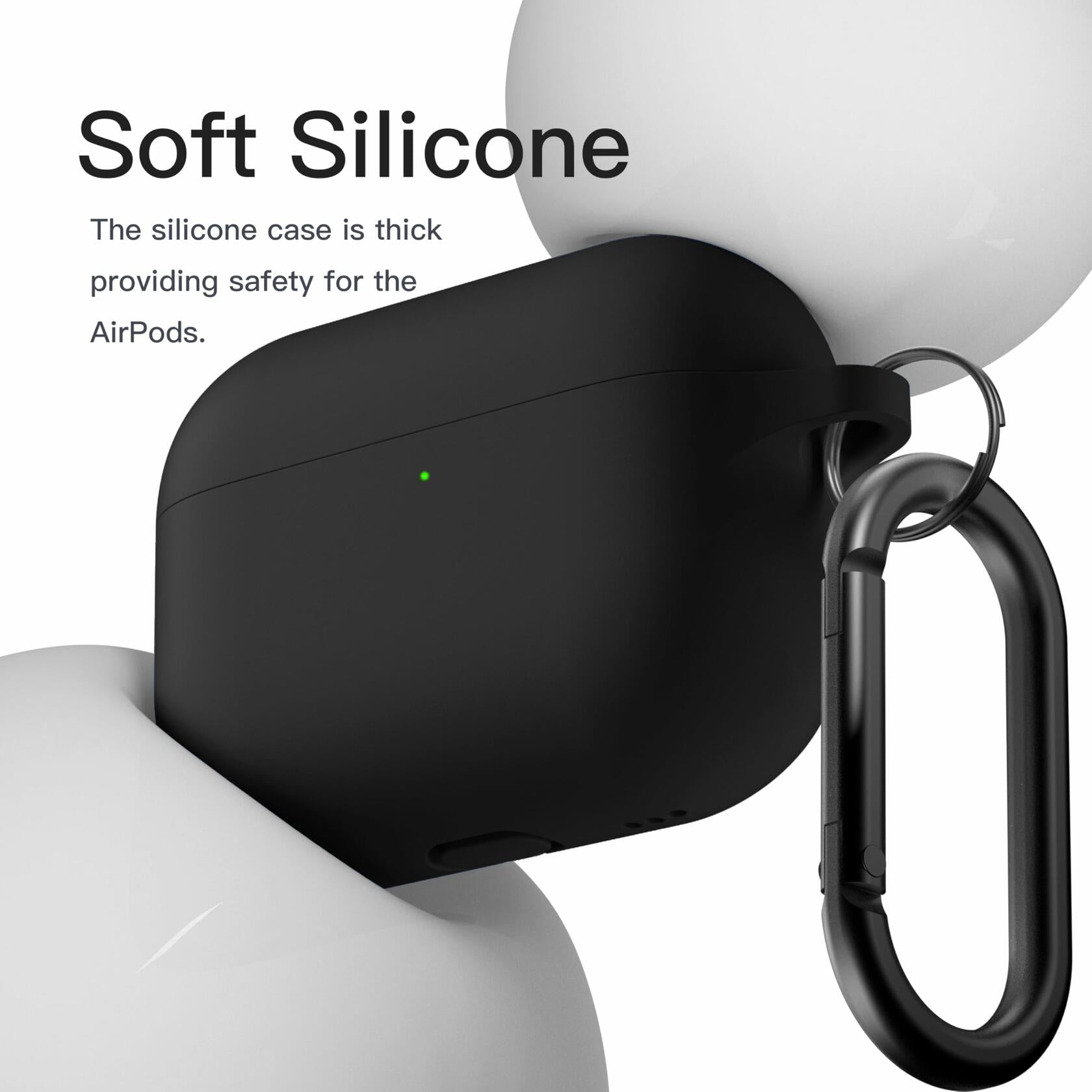 Brujula Silicone Case for AirPods Pro 3rd Gen 2025 Black Protective Cover