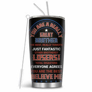 MoYueno 20 Oz Stainless Steel Dad Tumbler with Brush & Straw, 1 PCS Dad 1