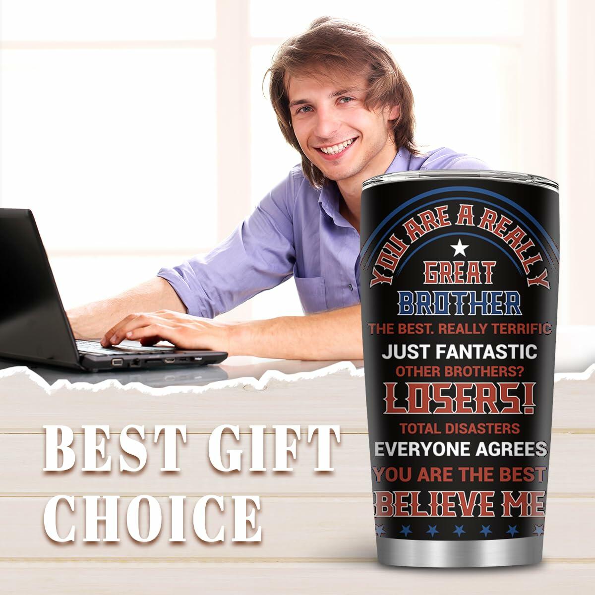 MoYueno 20 Oz Stainless Steel Dad Tumbler with Brush & Straw, 1 PCS Dad 1