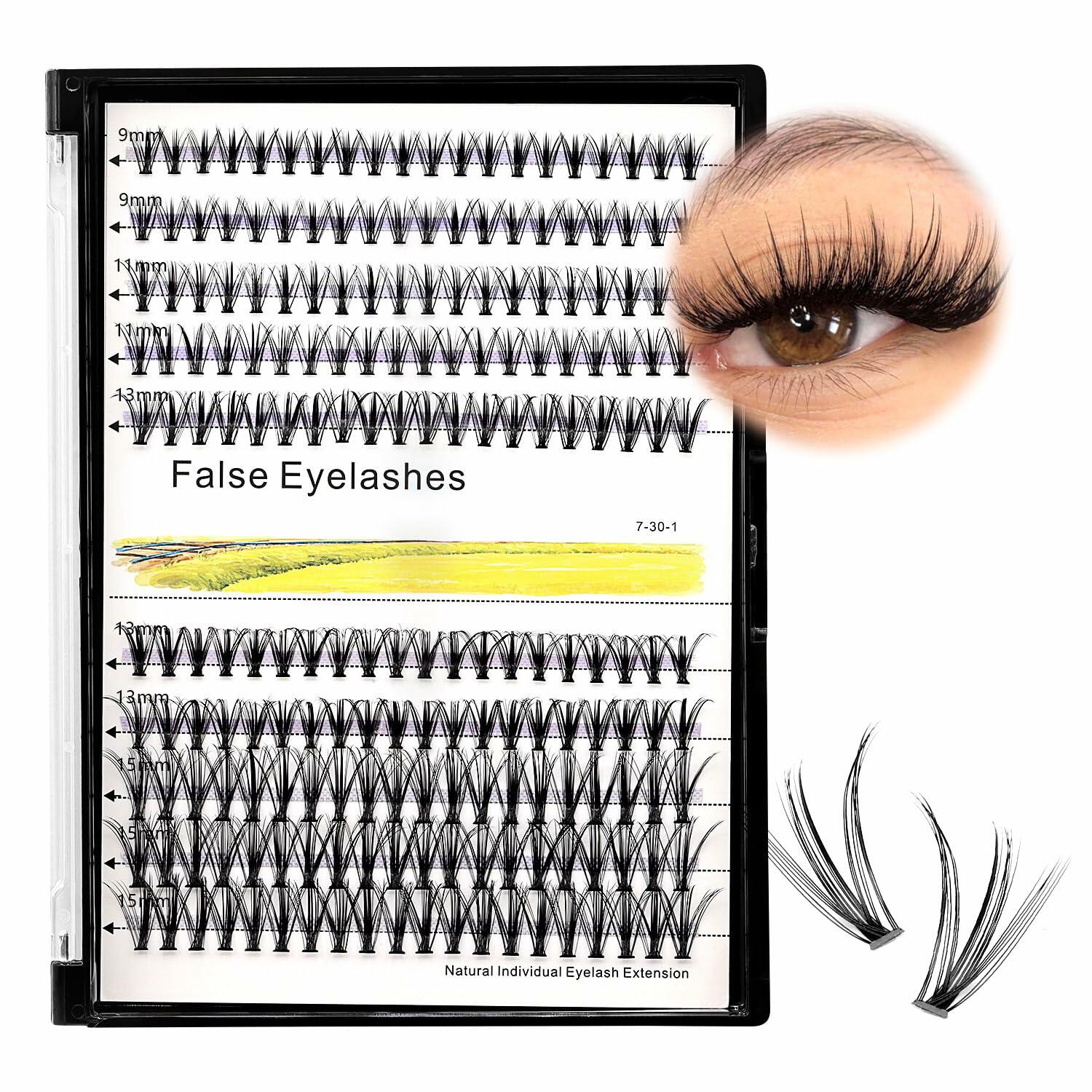 Hannahool Large Tray 200Pcs 0.07mm Mixed 9-11-13-15mm 3D Volume Eyelashes