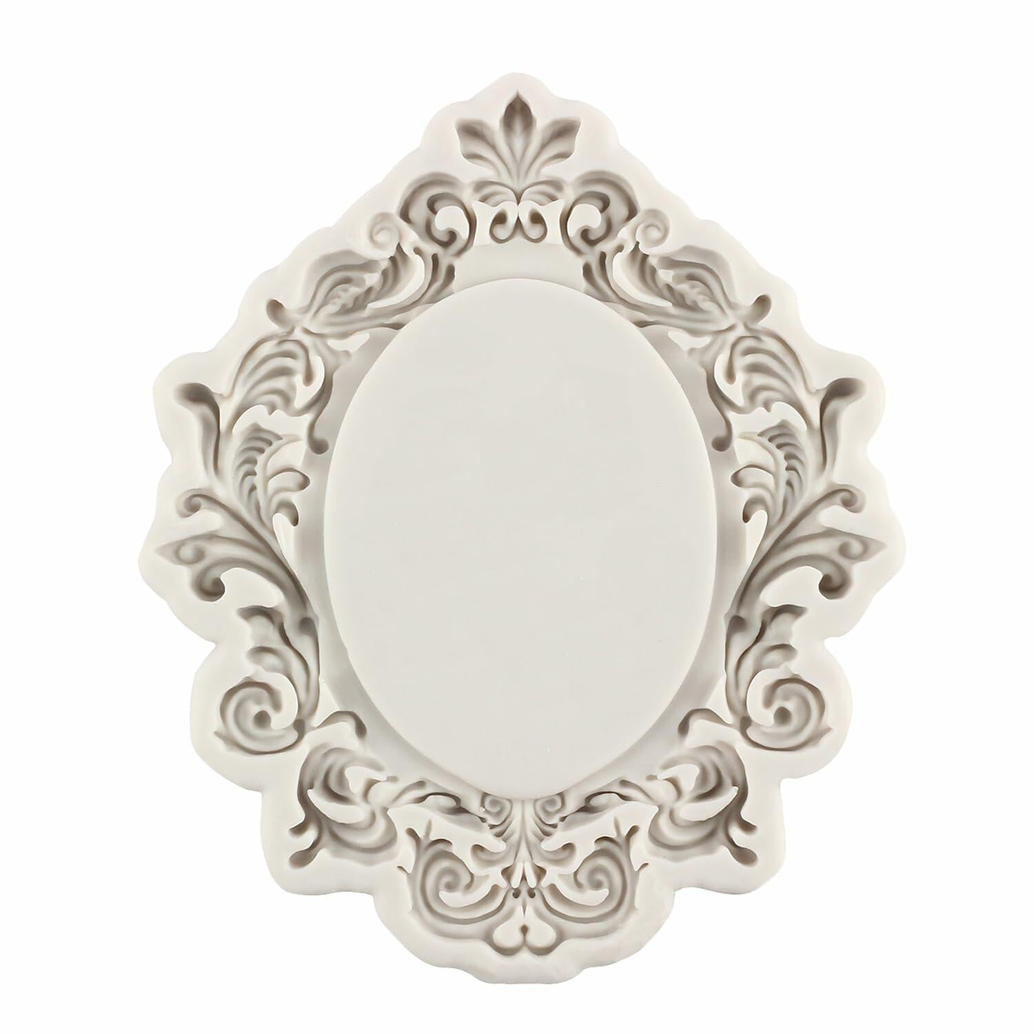 CANYANGMOLD Baroque Photo Frame Silicone Mold Gray 0.39x3.18x2.87in 1 Pc