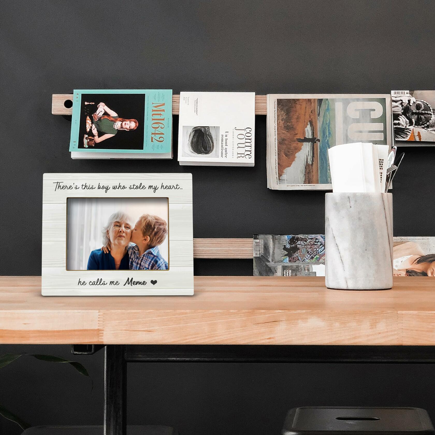 FONDCANYON Meme Grandma Nana Rustic Photo Frame 5x7 Inch