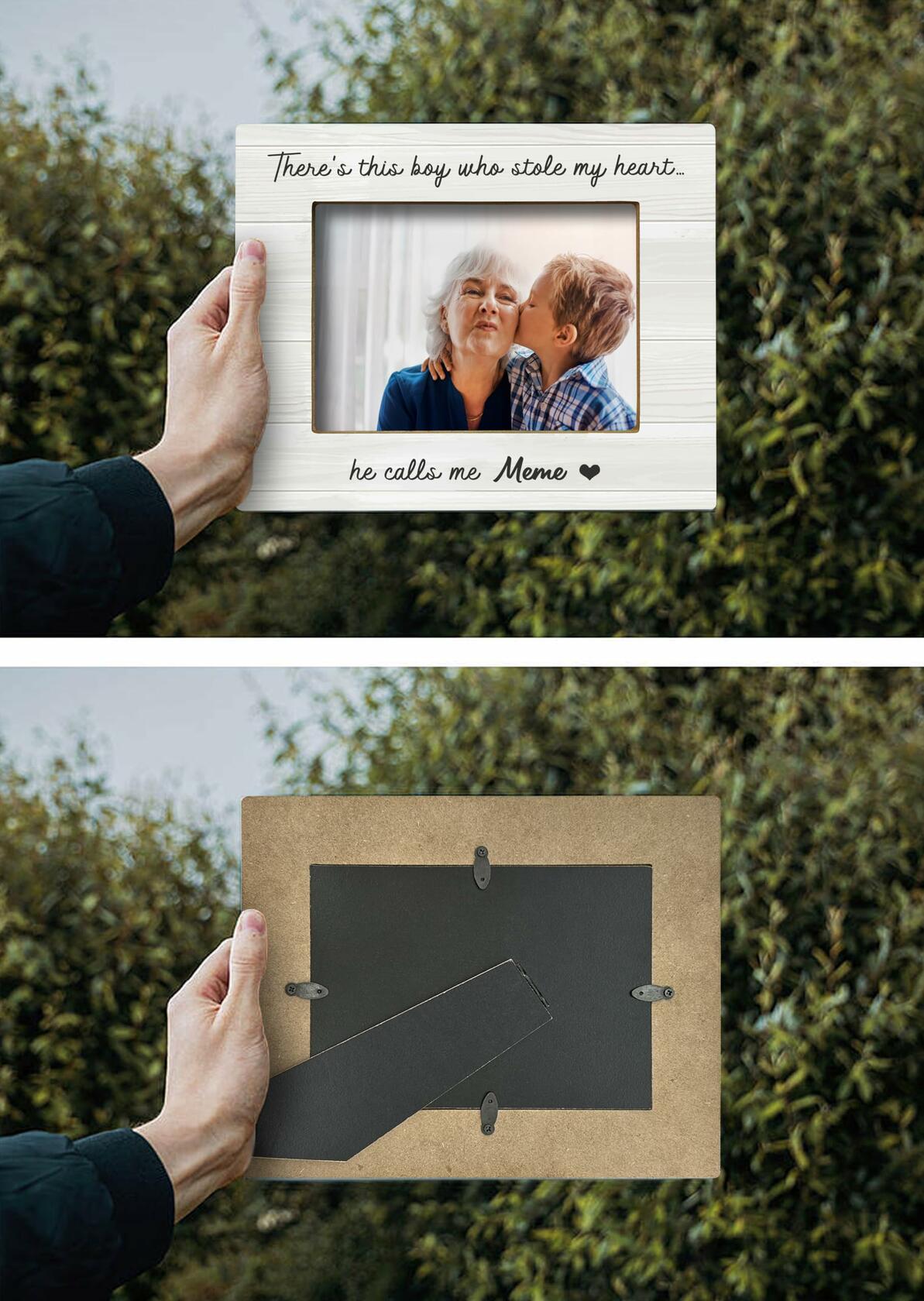 FONDCANYON Meme Grandma Nana Rustic Photo Frame 5x7 Inch