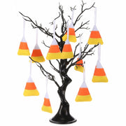 Remagr 12 Pcs Candy Corn Felt Hanging Ornaments White Orange Yellow