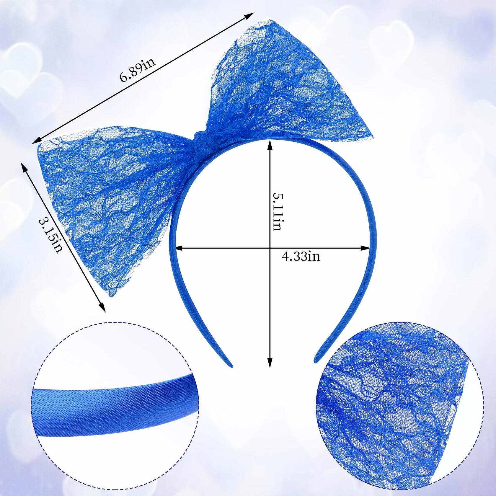 Rthjsfj Tulle Tutu Skirt Pink with Bow Headband Beads Necklace Sunglasses