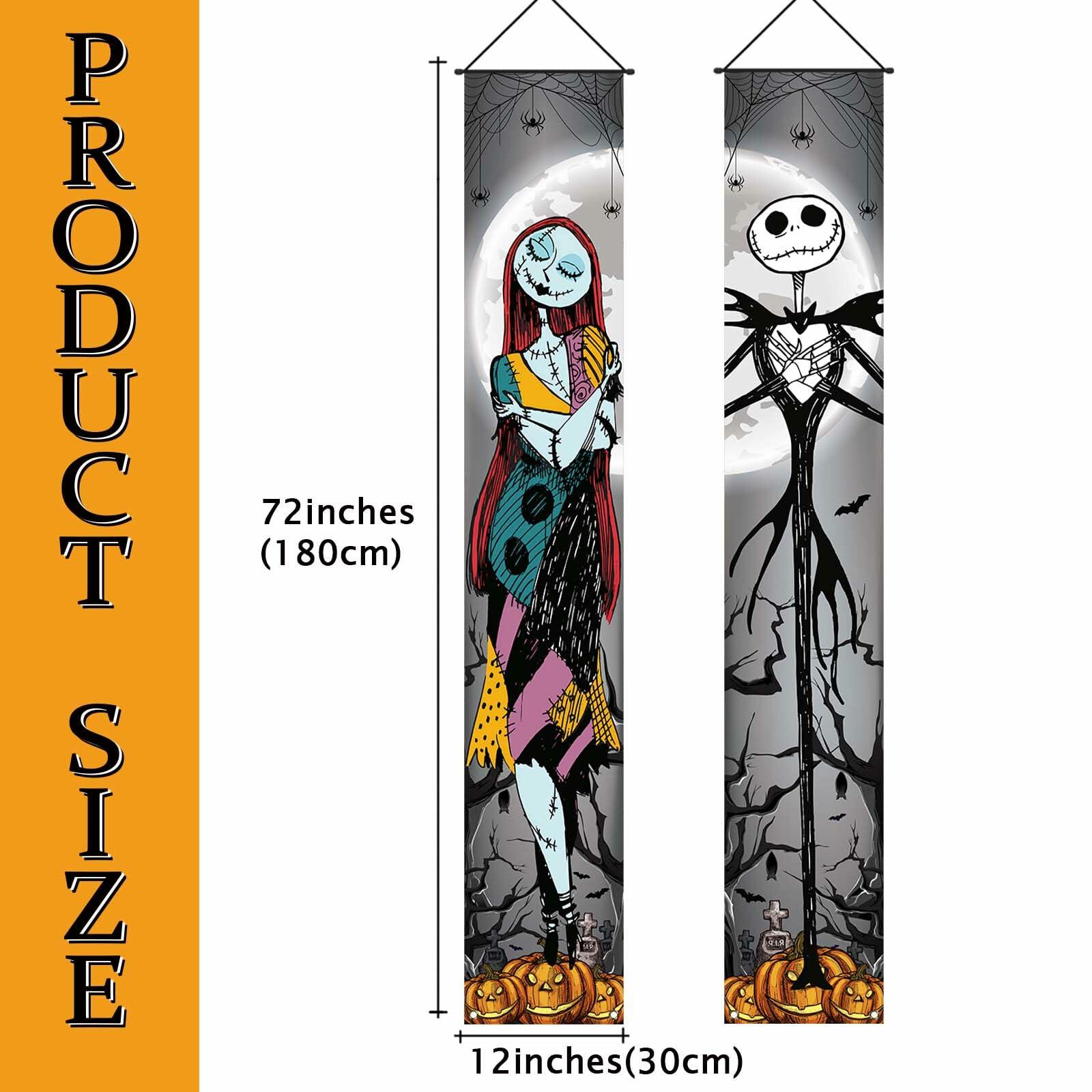 FARMNALL Halloween Porch Banner Spider Webs Outdoor Holiday Decor Black