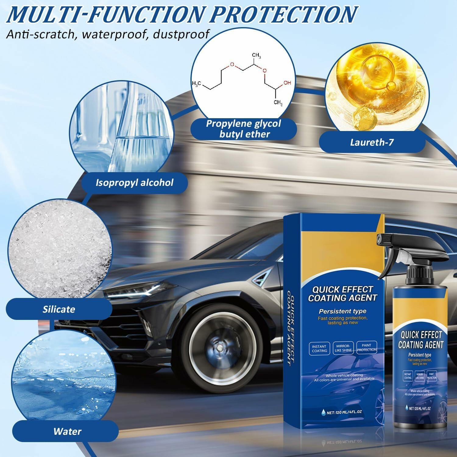 Generic Advanced Car Quick-Acting Coating Spray Waterless Wash 2Pcs