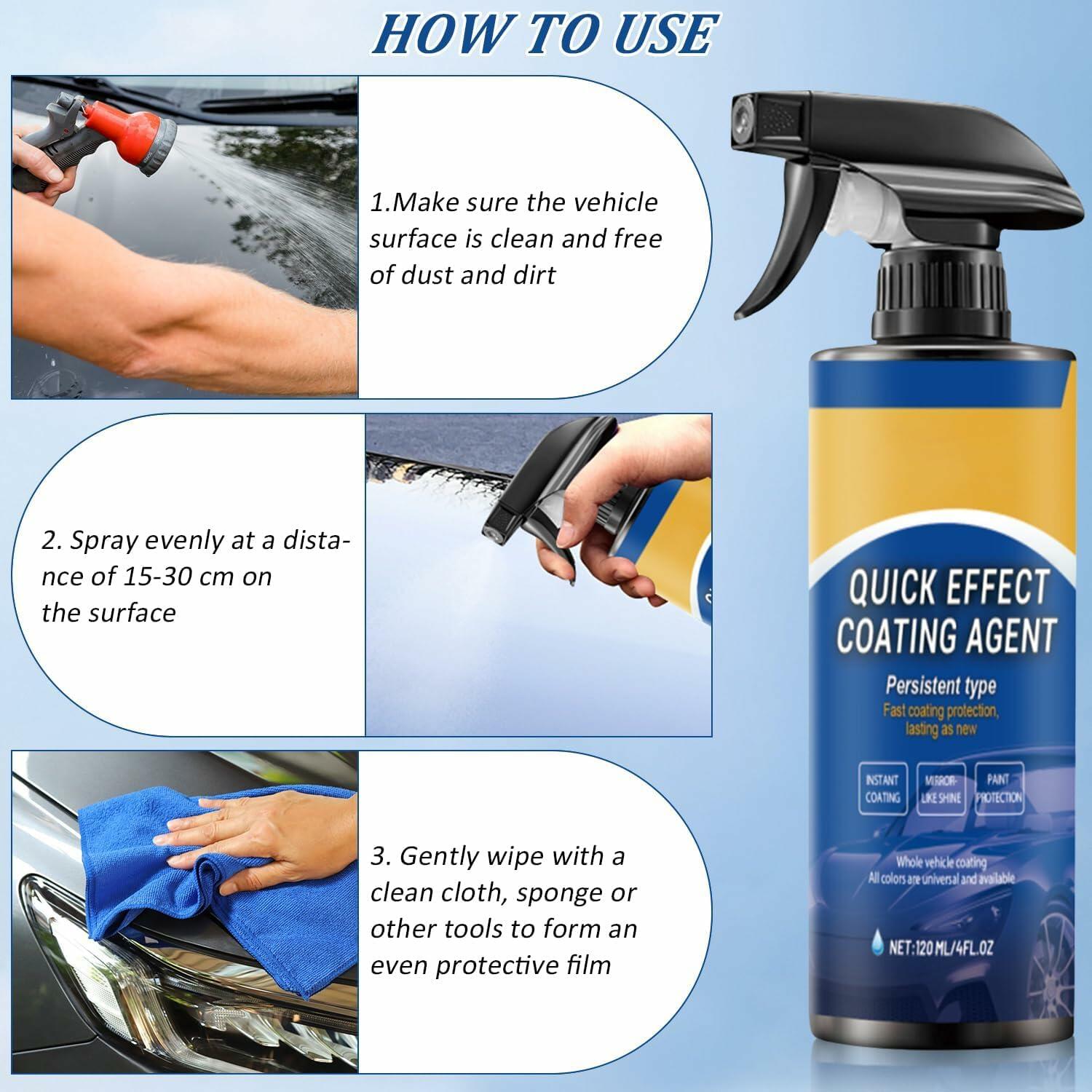 Generic Advanced Car Quick-Acting Coating Spray Waterless Wash 2Pcs