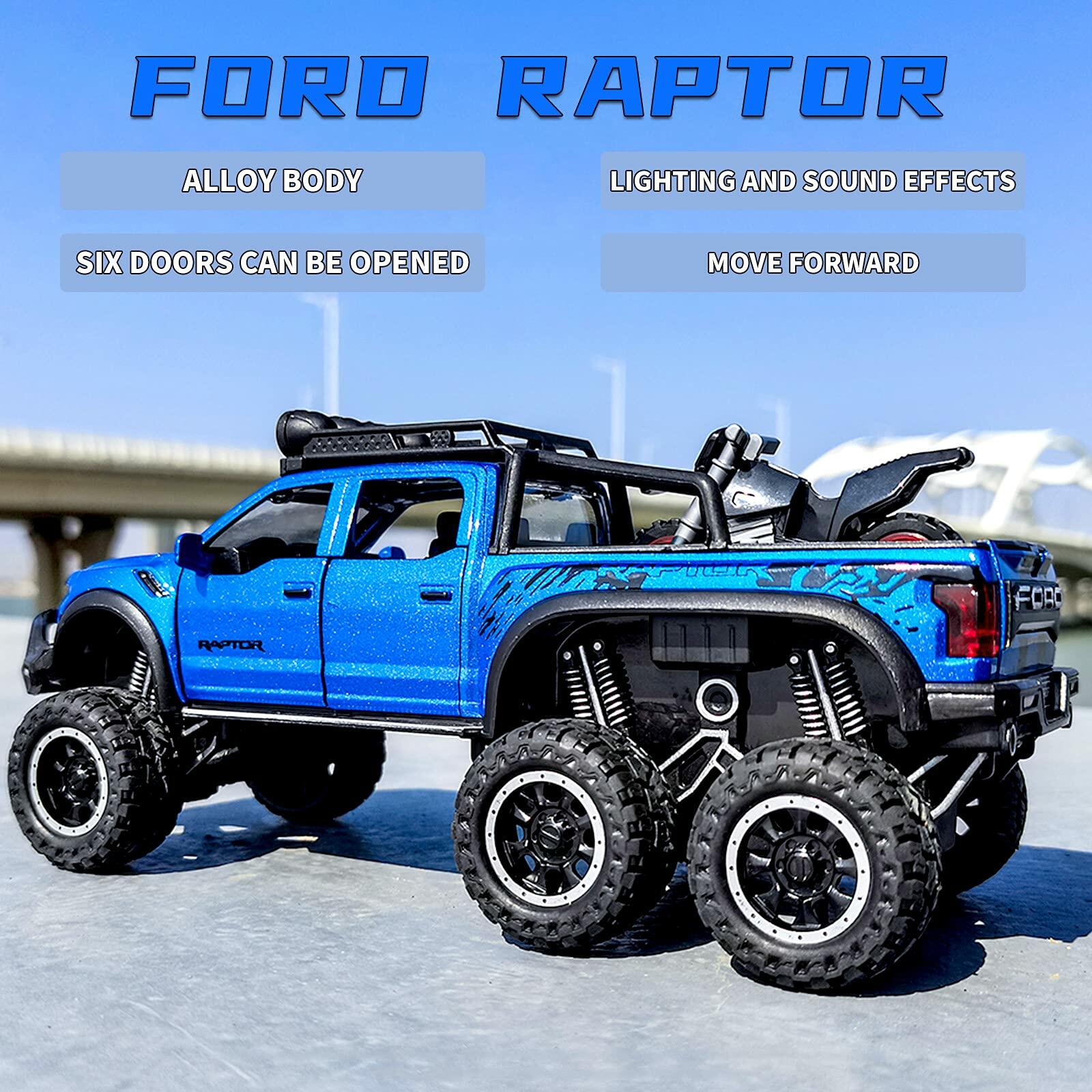Ming You Monster Trucks F150 Die-Cast Metal Toy Car Black 1/24 Scale Sound Light