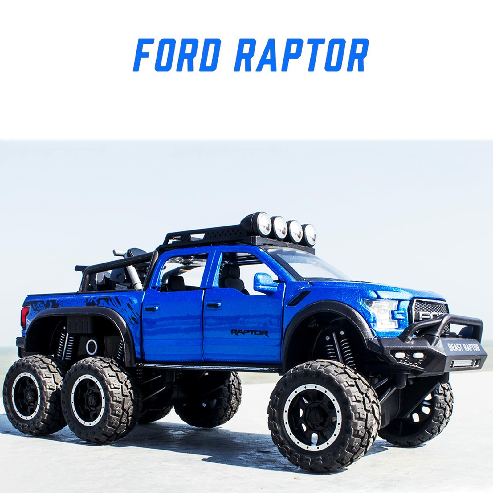 Ming You Monster Trucks F150 Die-Cast Metal Toy Car Black 1/24 Scale Sound Light