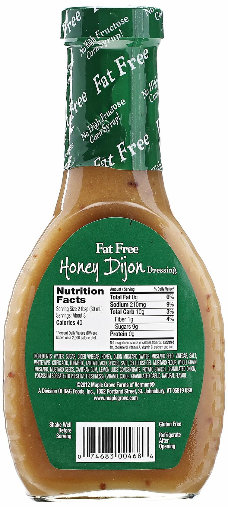 Maple Grove Farms Fat Free Honey Dijon Dressing 8 oz