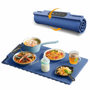 Generic Electric Food Warming Mat 26x15 Inch Silicone Blue Adjustable Modes