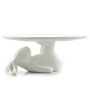 LA JOLIE MUSE Ceramic Cupcake Stand Bunny Candy Dish 8.3 Inch White