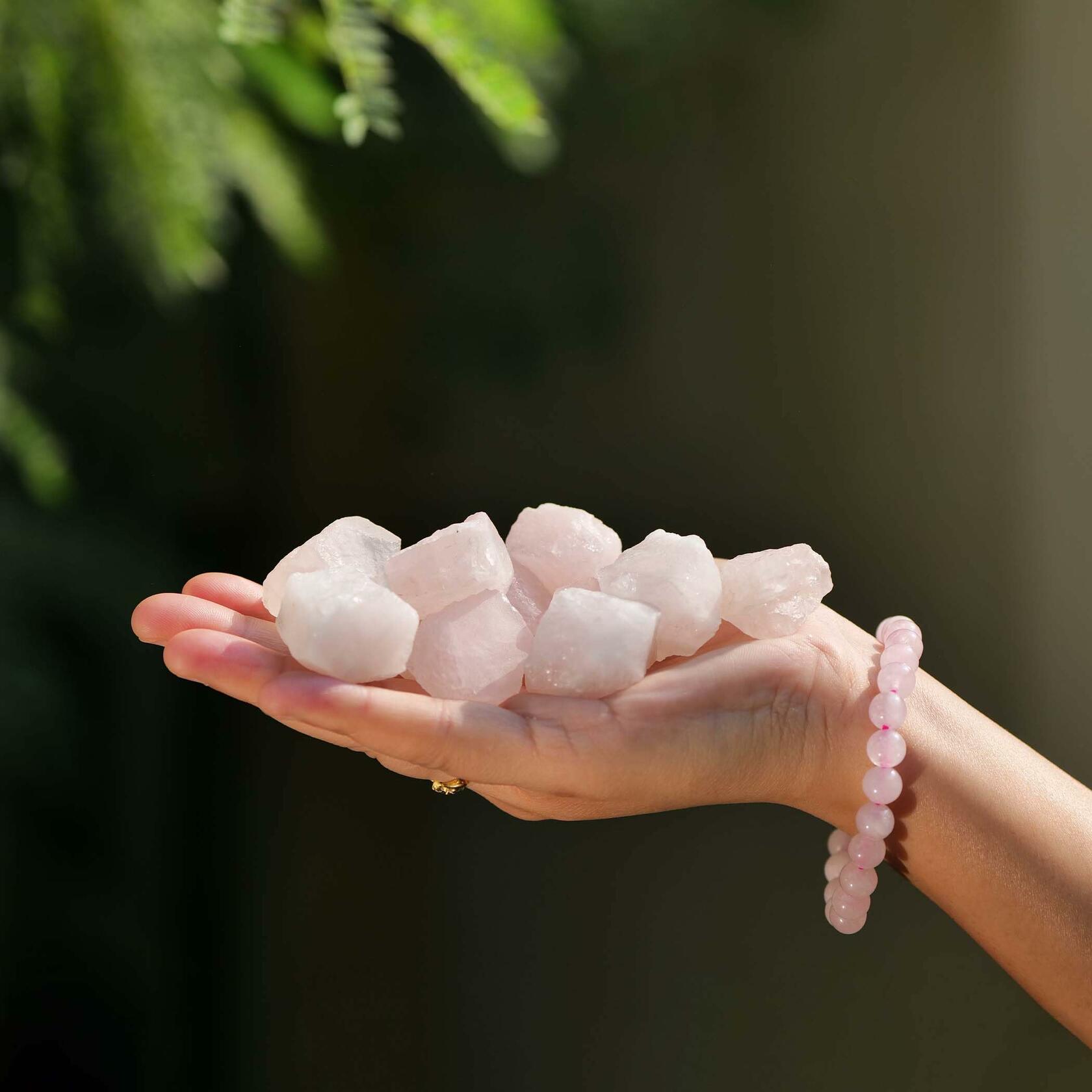 Rose Quartz Raw Healing Stones 1/2lb Pink Rough Crystals Bulk