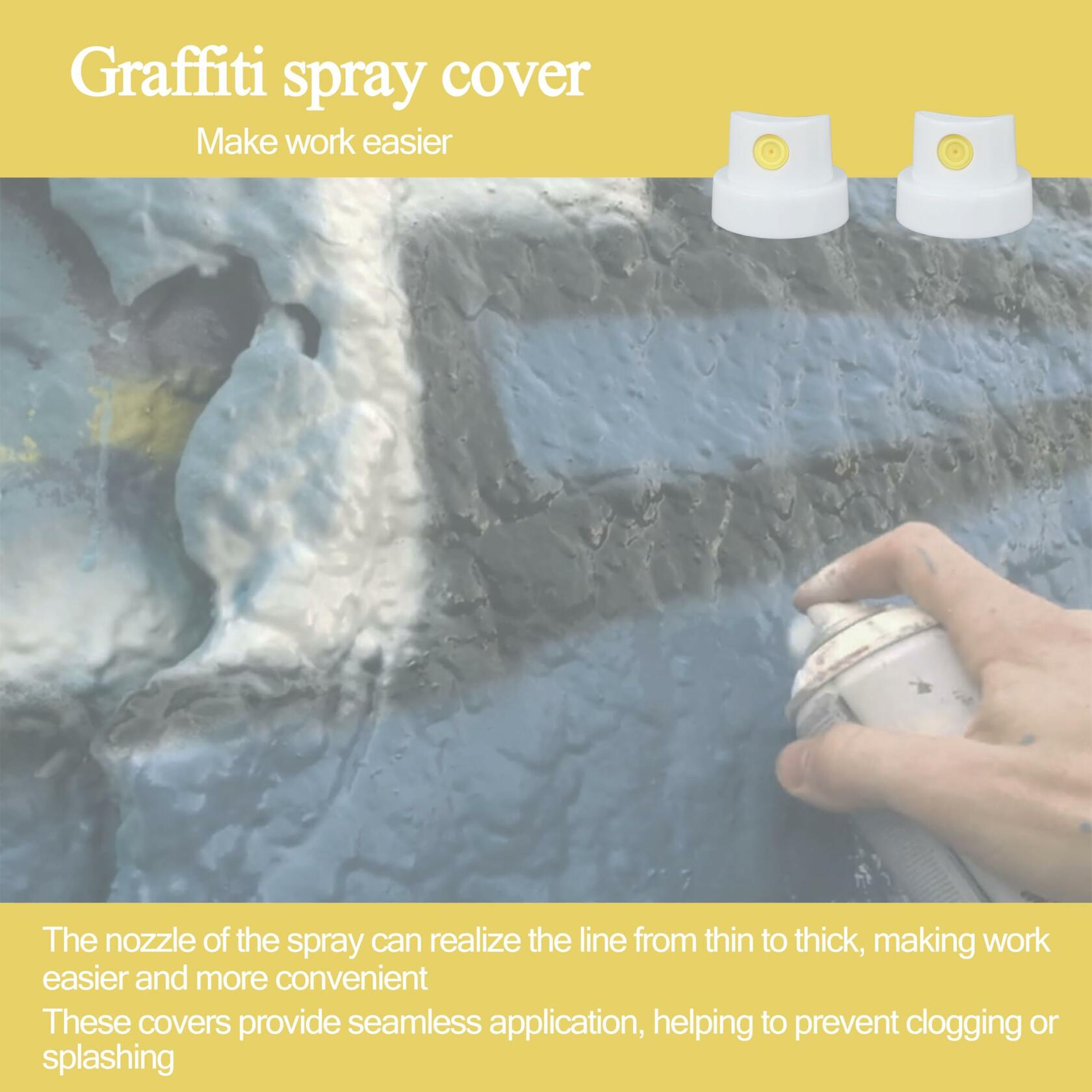 Rawolp Spray Paint Caps Replacement Aerosol Can White 25pcs
