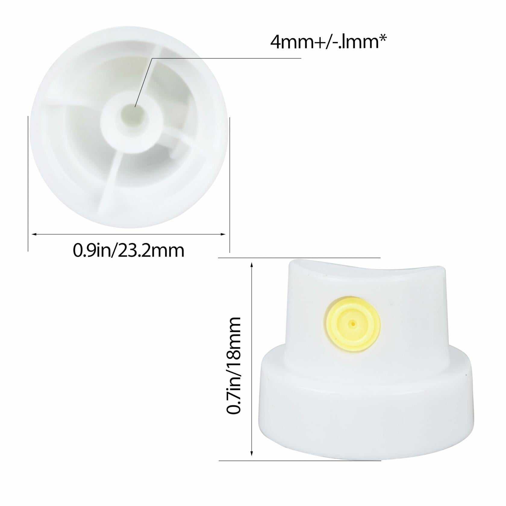 Rawolp Spray Paint Caps Replacement Aerosol Can White 25pcs