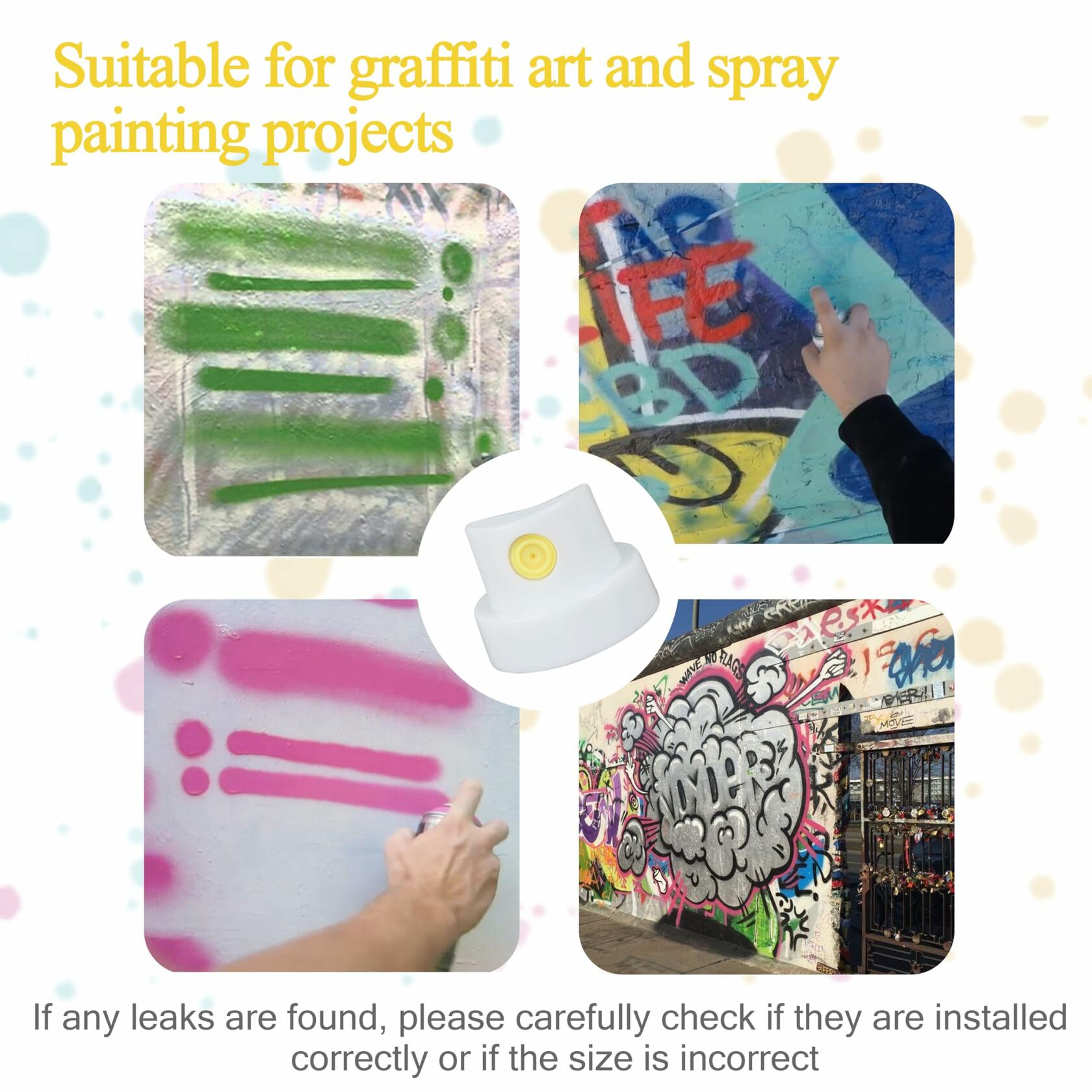 Rawolp Spray Paint Caps Replacement Aerosol Can White 25pcs