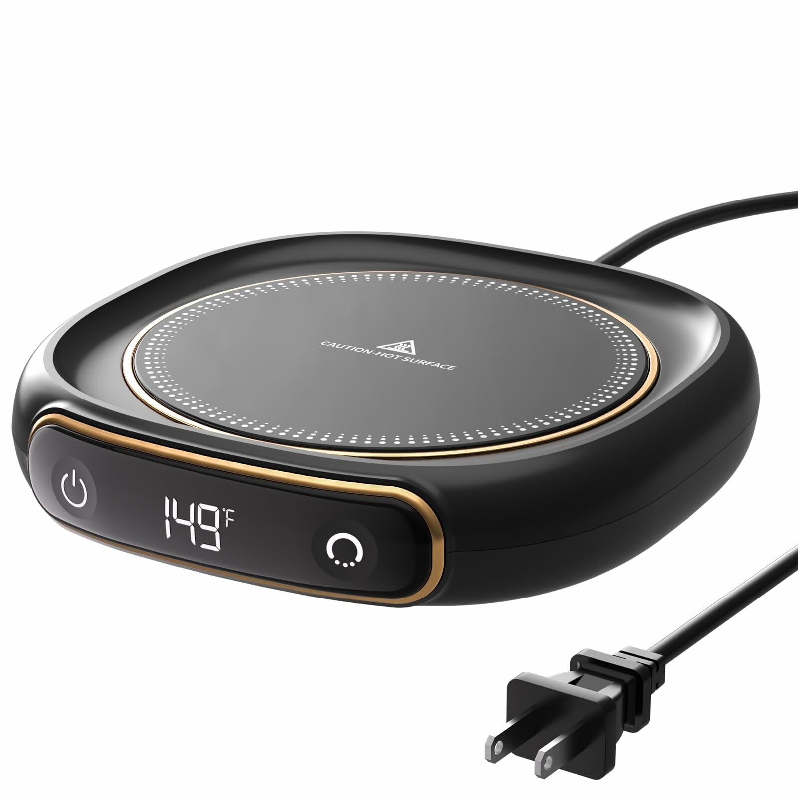 Lerat Coffee Mug Warmer Dark Black 3 Temp Settings Auto Shut Off No Cup