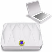Rechargeable LED Travel Mirror 2-Sided Compact 1X/5X Magnification Purse