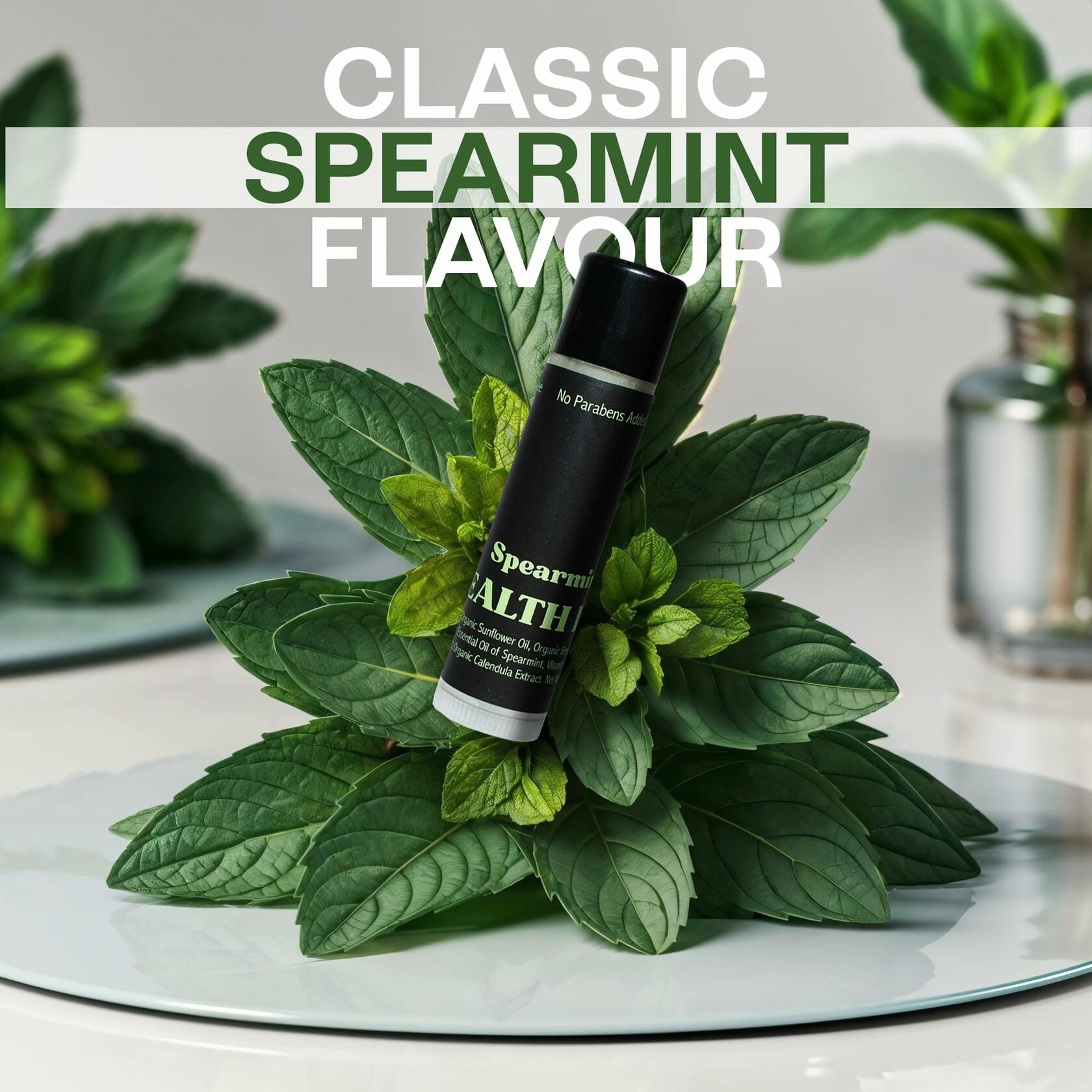 Stealth Balms Men's Organic Mint Lip Balm SPF 15 3 Pack Spearmint Peppermint
