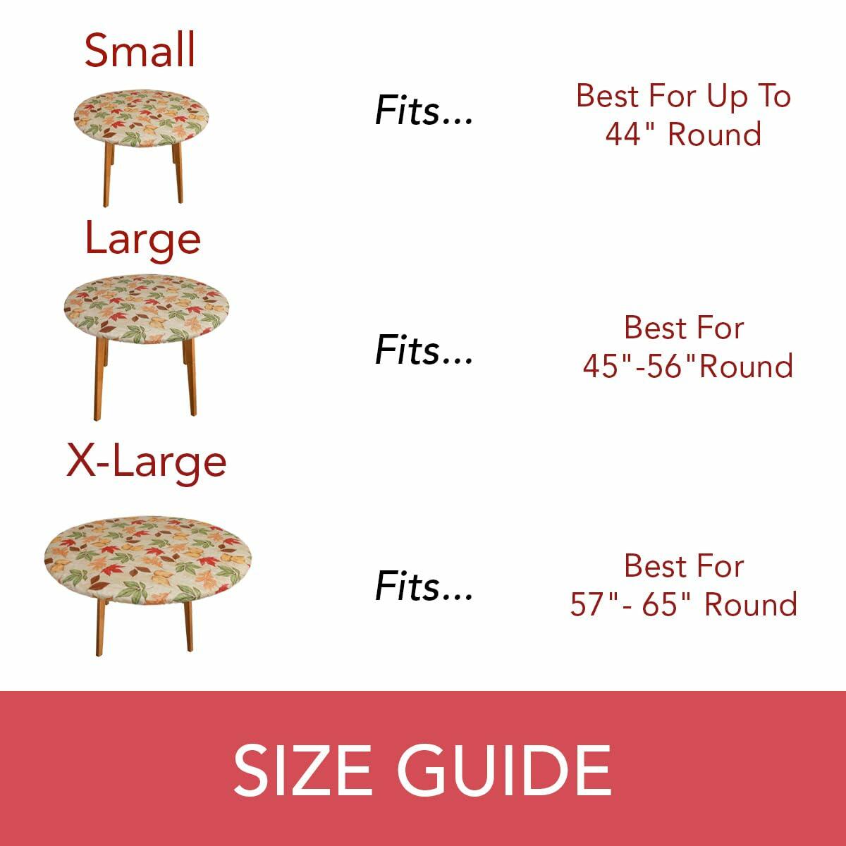 Covers For The Home Deluxe Elastic Edged Vinyl Fitted Table Cover Red Large