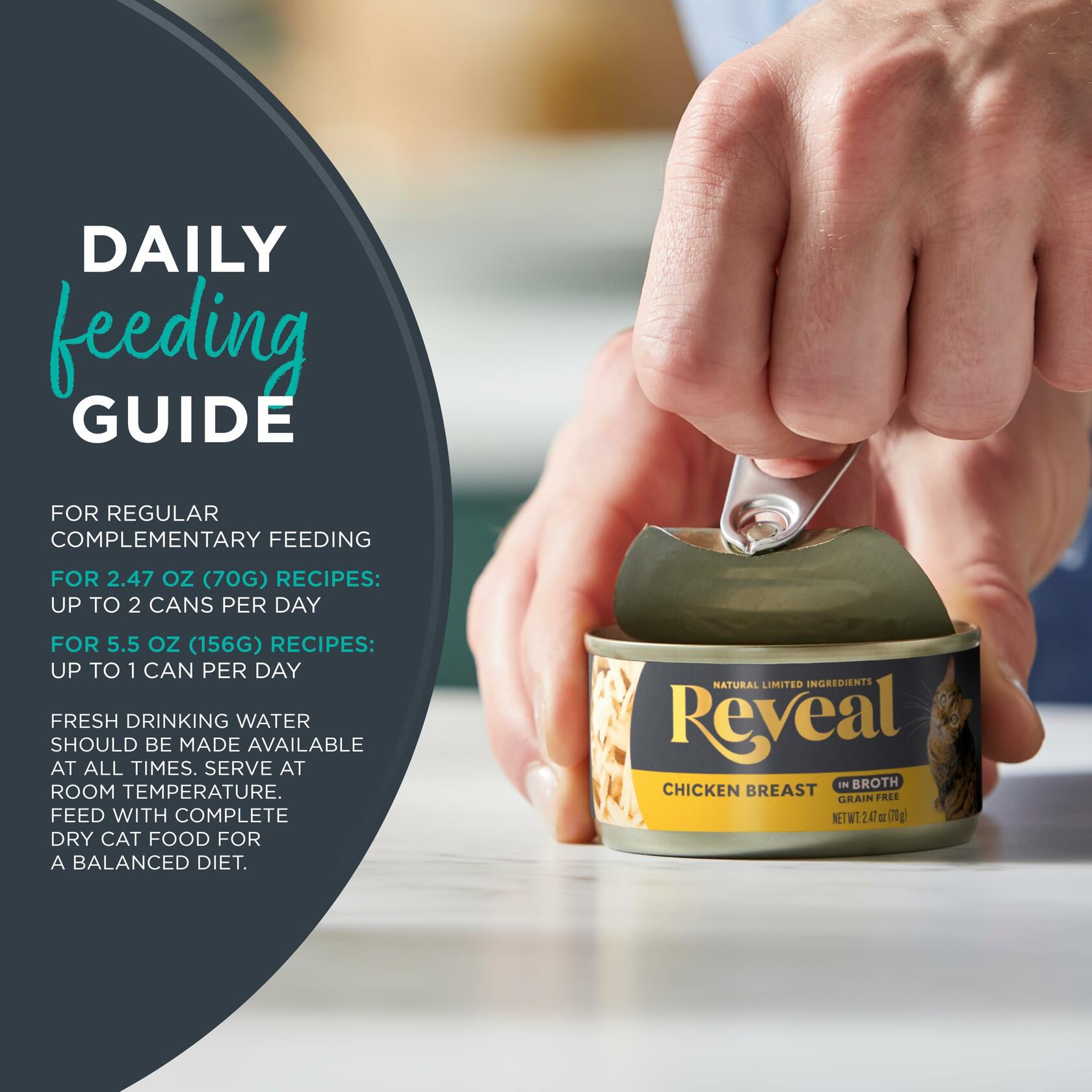 Reveal Natural Wet Cat Food Tuna w/ Crab Grain Free 24 x 2.47oz Cans