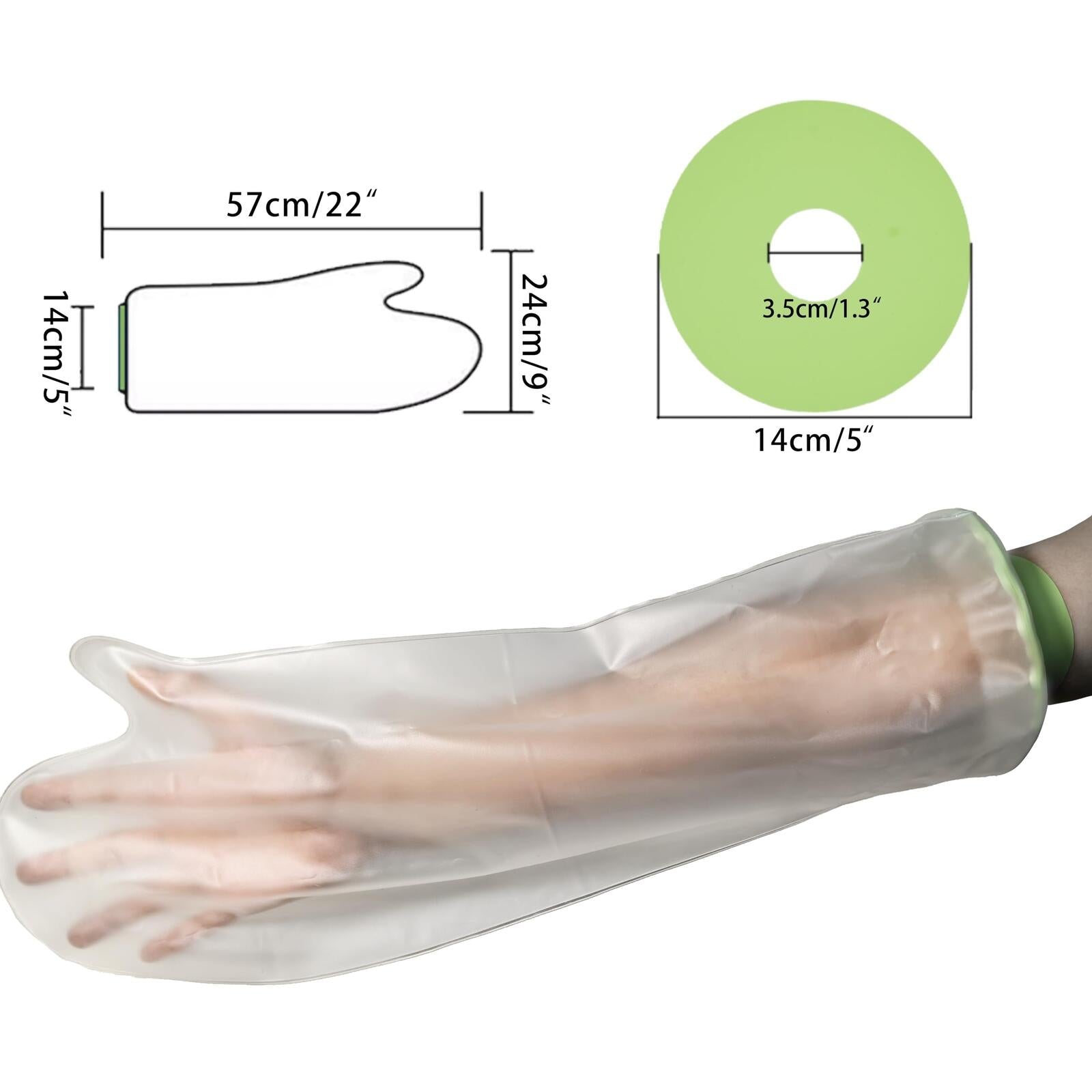 SLDOREAH Waterproof Arm Cast Cover Sleeve Bag Green Size ARM