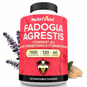 BestBy10/25 Nutrivein Fadogia Agrestis Tongkat Ali Turkesterone 1100mg 120 Caps