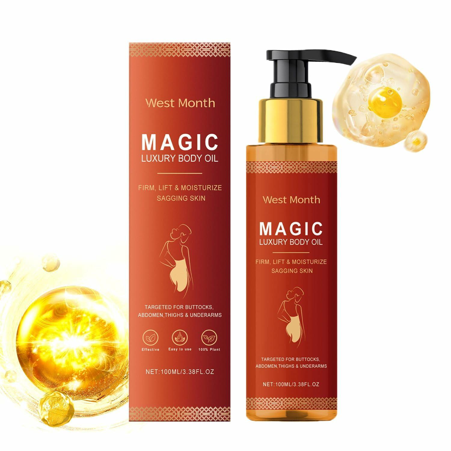 PAQIMAN Magic Body Firming Oil Hydrating Skin Care with Vitamin E